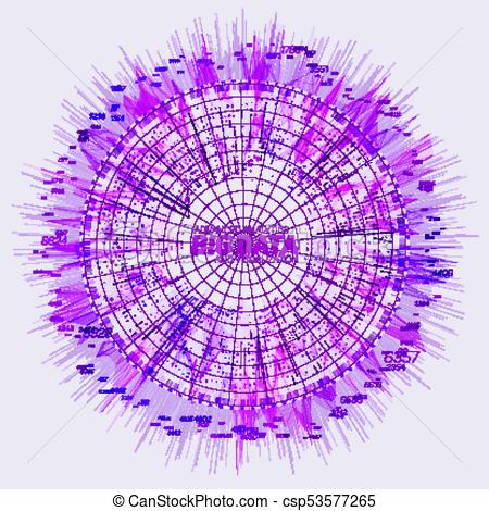 Purple big data circular visualization clip art vector csp53577265